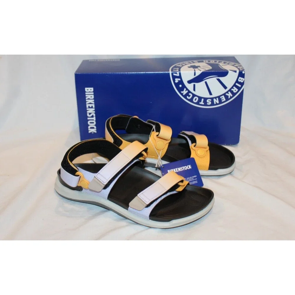Birkenstock Women's Kalahari Birko-Flor Sandals Futura Purple/Apricot EU 38 REG